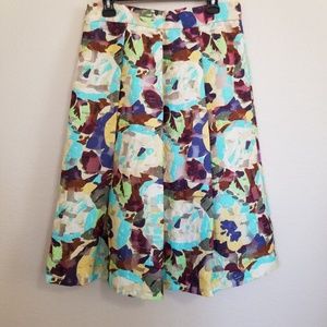NWT Zara Woman Floral Embroidery Skirt Size Large